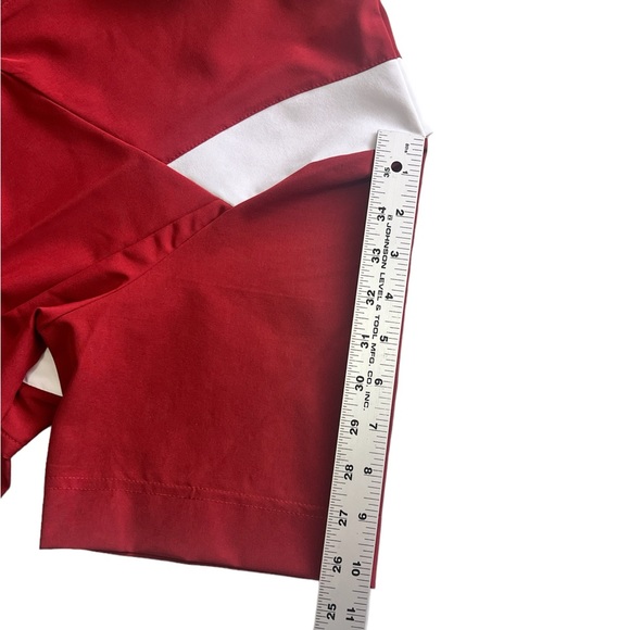 Nike 1/4 Zip Shirt Jacket Men Size Small Coach Performance Red White Shortsleeve - Picture 7 of 10
